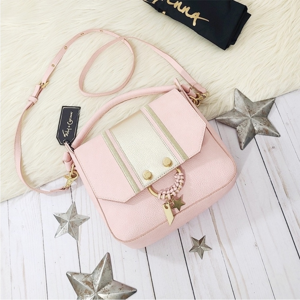 LIKE NEW Pink and gold crossbody Bag